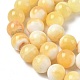 Естественный желтый нефрит бисер нитей&nbsp;G-F818-A03-14mm-5