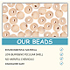 PandaHall Elite Round Unfinished Wood Beads WOOD-PH0008-10-3