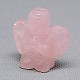 水晶家の装飾のバラ  宝石の装飾品  天使  ピンク  33~35x32~33x19.5~20.5mm DJEW-G010-01-2