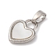 Подвески в форме сердца из натуральной белой ракушки из латуни KK-P308-04P-2
