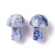 Jaspe naturel aux taches bleues champignon gua sha pierre G-D456-26A-2