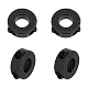 UNICRAFTALE 4 Sets Black Aluminum Alloy Diaphragm Solid Collar 22mm inner Clamp-On Shaft Collars Double Split Fixed Ring with 2pcs Screw Easy Install for Dolly Wheels Handtruck Tires FIND-WH0126-91F-1