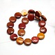Natural Flat Round Mookaite Beads Strands G-L246-05-2