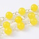 Handmade Natural White Jade Beads Chains for Necklaces Bracelets Making AJEW-JB00143-01-2