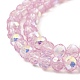Cuisson des brins de perles de verre transparentes peintes DGLA-A034-J6mm-B06-3