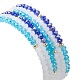 6Pcs 6 Style Glass & Lampwork Evil Eye & Hamsa Hand Beaded Stretch Bracelets Set BJEW-JB09415-5