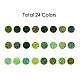 Série verte 600g 24 couleurs perles de rocaille en verre SEED-JP0008-04-3mm-2