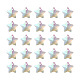 クラフトダディガラスペンダント  多面カットクリスマスの星  クリアAB  13x7mm  穴：1mm  100個/箱 RGLA-CD0001-01-2