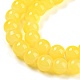 Backen gemalt Nachahmung Jade Glas runden Perle Stränge DGLA-Q021-6mm-24-4