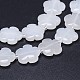 Natürliche weiße Jade-Blumen-Perle Stränge G-M206-12A-3