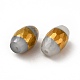 Perle di vetro placcate opache EGLA-H003-02G-05-3