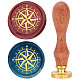 CRASPIRE Compass Wax Seal Stamp 25mm Sealing Wax Stamps Retro Rosewood Handle Removable Brass Head for Wedding Invitations Envelopes Halloween Christmas Thanksgiving Gift Packing AJEW-WH0412-0030-1