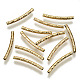 Brass Curved Tube Beads X-KK-R112-033A-NF-2