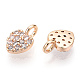 Brass Micro Pave Cubic Zirconia Charms KK-P157-14G-01-NF-2