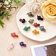 12 Pieces Gemstone Mushroom Charm Pendant Crystal Mushroom Natural Stone Pendants Mixed Color for Jewelry Necklace Earring Making Crafts JX550A-2