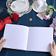 紙の結婚式のゲストブックのメモ帳  結婚式の装飾のため  花の長方形  ホワイト  215x213x15.5mm AJEW-WH0348-156-3