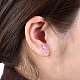 Boucles d'oreilles en résine ours EJEW-JE04235-M-4