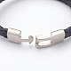 Bracelets en cuir tressé X-BJEW-H109-1-3