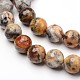Faceted Natural Crazy Agate Round Bead Strands G-L377-11-12mm-1
