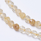 Chapelets de perles en quartz rutiles d'or naturel G-F568-162-4mm-3