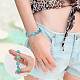 Dicosmetic 8pcs 2 colori tinti braccialetti elastici con perline di tartaruga turchese sintetica per donna BJEW-DC0001-04-6