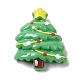 クリスマステーマ不透明樹脂カボション  ジュエリー作りのための  クリスマスツリー  26x21.5x7.5mm RESI-E043-01L-1