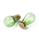 ガラスのコルク瓶の飾り  ガラスの空のウィッシングボトル  ペンダントデコレーション用のDIYバイアル  薄緑  15.5x28mm AJEW-O032-02C-2