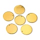 真鍮チャーム  空白タグのスタンプ  フラットラウンド  ゴールドカラー  17x1mm  穴：1mm KK-WH0041-04-G-3