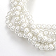Collar redondo de perlas de vidrio redondas NJEW-K077-09C-2