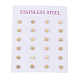 304 Stainless Steel Ear Studs EJEW-E225-01G-3