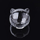 Handmade Kitten Blown Glass Globe Beads GLAA-Q077-01-2