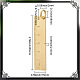 DELORIGIN 4Pcs Small Metal Ruler Keychain 6cm Brass Gold Straight Ruler Bar Metric Measurement Tool Decoration Key Ring Ornaments Pendants Ruler Bookmark Keychain Accessories for Students Car KK-WH0062-69G-2