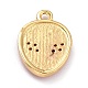Golden Plated Brass Micro Pave Clear Cubic Zirconia Pendants ZIRC-L097-031E-G-3