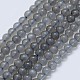 Natürlichen schwarzen Mondstein Perlen Stränge G-I206-45-4mm-1
