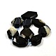Natural Agate and Crystal Hexagon Bead Strands G-E247-34-3