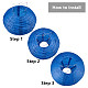 装飾付属品ペーパーボールランタン  ラウンド  ブルー  250mm  穴：55~70mm  18個/セット AJEW-BC0003-03B-6