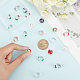Superfindings 20ppcs 5 perles en émail de verre transparent de style GLAA-FH0001-47-3