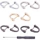 PandaHall 20PCS D-Rings Screw in Shackle Horseshoe U Shape D Ring DIY Leather Craft Key Holder Purse Accessories for Strap PALLOY-PH0005-82-1