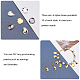 SUPERFINDINGS 60Pcs 2 Style Brass Charm Stamping Blank Flat Round Pendants Brass Connectors Charm Teardrop Metal Blank Tags for Bracelet Necklace Jewelry DIY Craft Making Hole: 1~1.4mm KK-FH0003-99-4