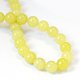 Jade naturel de citron chapelets de perles rondes X-G-E334-4mm-07-3