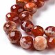 Natural Dyed Fire Crackle Agate Beads Strands G-C023-08B-4