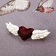 Corazón con pin de esmalte de ala HEAR-PW0001-048-5