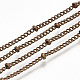 Brass Coated Iron Curb Chain Necklace Making MAK-T006-01R-2
