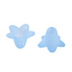 透明なアクリルビーズ  艶消し  花  ライトブルー  17.5x12mm  穴：1.5mm  約770個/500g PLF018-06-5