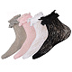 4 пара женских нейлоновых носков двух цветов AJEW-CN0004-35-6