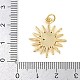Латунные микро проложить кубического циркония подвески KK-C114-18G-02-3