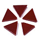 ガラスカボション  モザイクタイル  家の装飾やdiyの工芸品  三角形  ファイヤーブリック  12x14x3~4mm  約310個/200g GLAA-Q086-01D-2