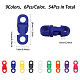 CHGCRAFT 54Pcs 9 Colors Plastic Side Release Buckles KY-CA0001-51-2