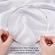 Unicraftale 2 Stück 2 Farben Edelstahl Wire Wrap Kragen Halsketten hypoallergene Halskette Metall offener Choker klobige Halskette für Frauen NJEW-UN0001-34-4