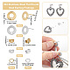 SUNNYCLUE 40Pcs 2 Colors Donut Shape 304 Stainless Steel Stud Earring Findings DIY-SC0023-56-2